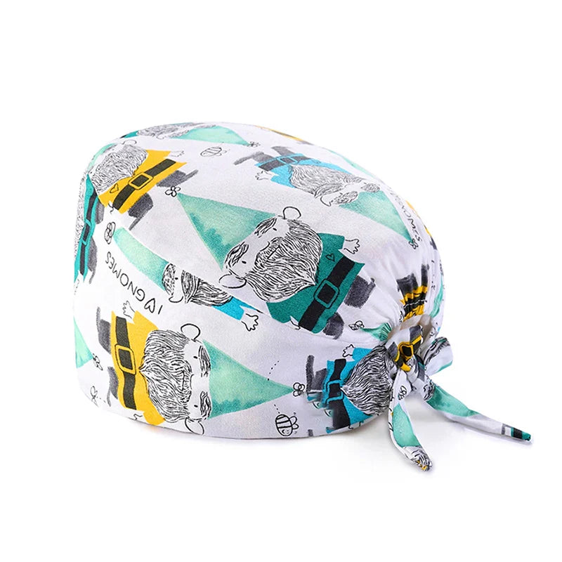 Cralom Cotton Nurse Scrub Cap: Adjustable and Breathable Dentist Hat