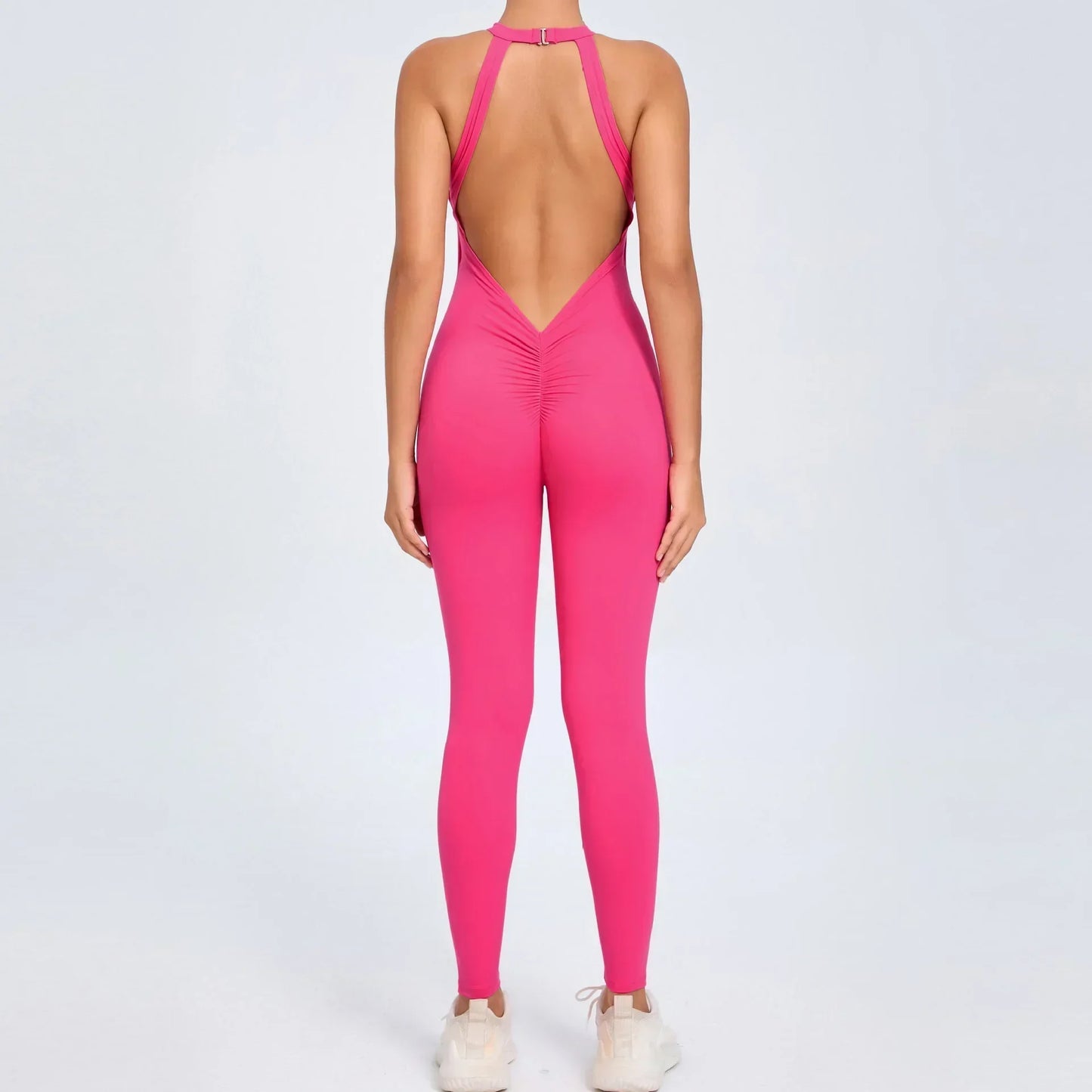 Cralom Yoga Jumpsuit: Hip-lifting, Backless One-Piece Fitness Tracksuit for Women