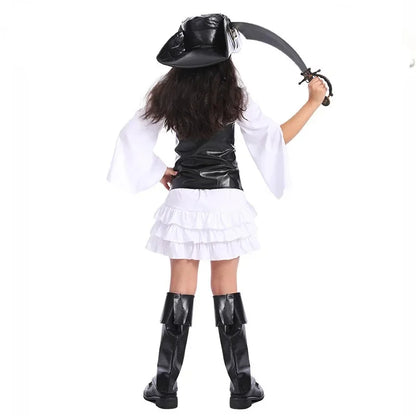 Cralom Little Girl Pirate Costume: Pirate Party Outfit for Halloween Cosplay