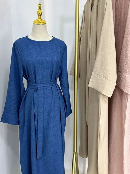 Cralom Ramadan Eid Abaya Dubai Modest Dress Muslim Prayer Kaftan Robe