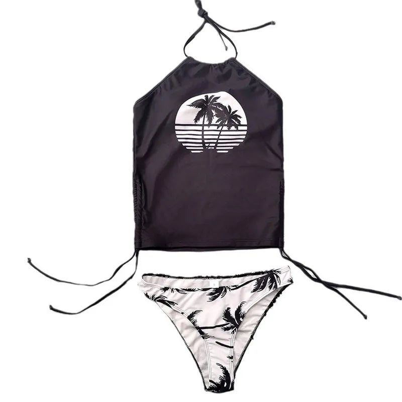 Cralom 2024 Tankini Bikini Set - Women's Halter Two-Piece Swimsuit