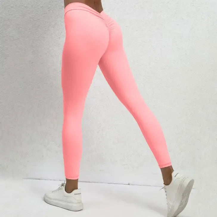 Cralom V-Waist Butt Lifting Yoga Pants for Women