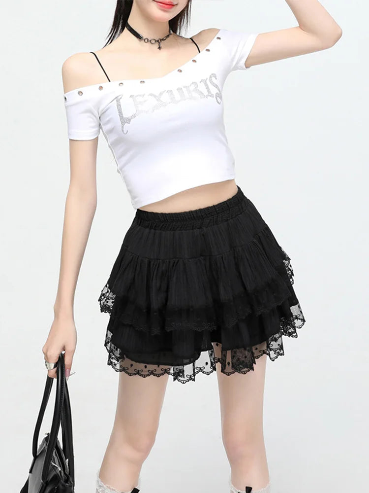 Cralom Sweet Lace A-Line Mini Skirt - New Spring 2025