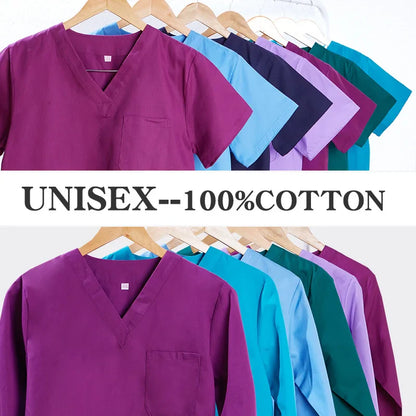 Cralom Cotton Nursing Scrubs Set - Hospital Medical Workwear