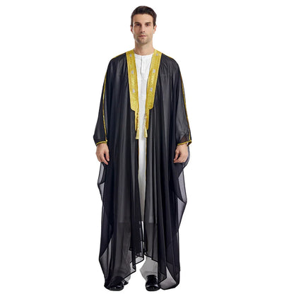 Cralom Men's Ramadan Abayas: Muslim Prayer Robe Keftan