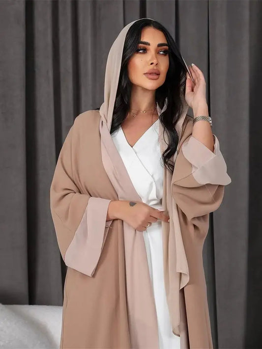 Cralom Luxury Chiffon Kimono Abaya Modest Dress