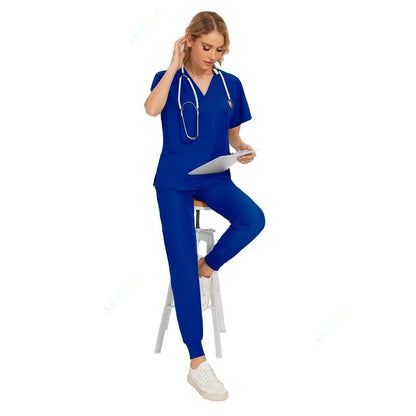 Cralom Pharmacy Nurse Uniform Set for Hospital Doctor Workwear