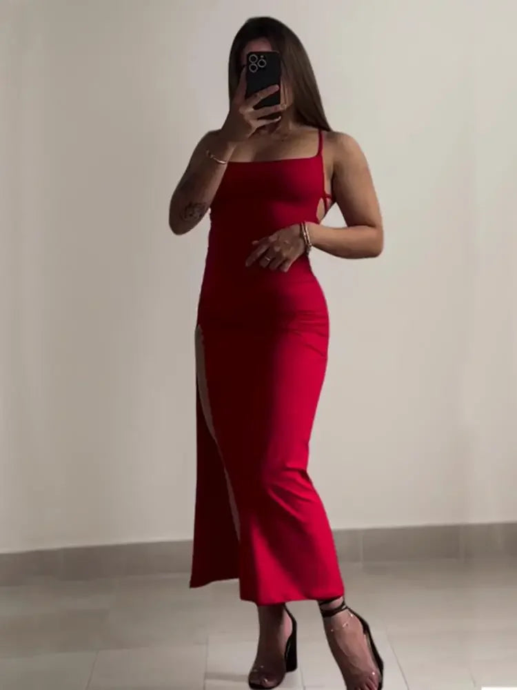 Cralom High Sensibility Halter Strap Hip Dress