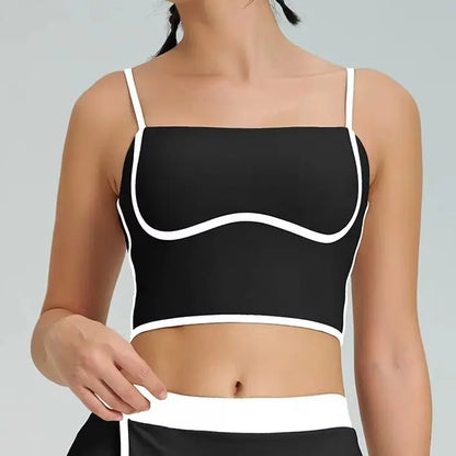 Cralom Women's Tennis Set: Vest & Skirt Fitness Yoga Gym Sportswear