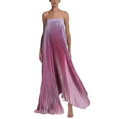 Cralom Elegant Off Shoulder Gradient Long Evening Dress Women's Fashion Gown