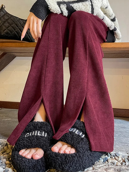 Cralom Women's High Waist Lace Up Wide Leg Pants