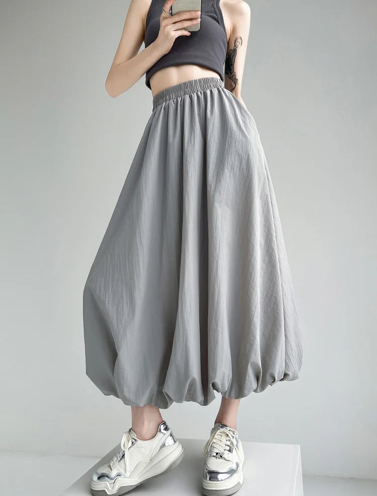 Cralom Vintage Streetwear Casual Skirts | High Waist Ball Gown | 2025 New Spring Summer