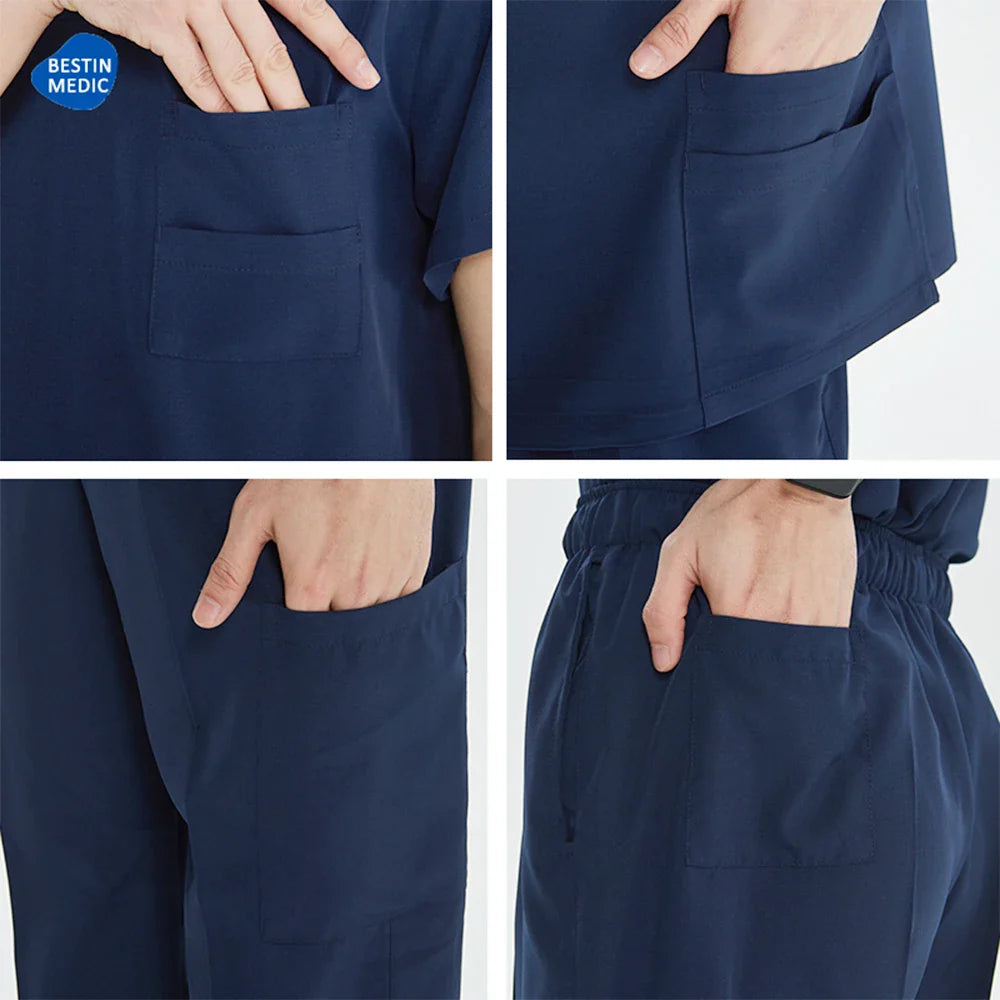 Cralom Medical Professional Scrub Set: Doctor Nurse Uniform for Hospital Beauty Salon