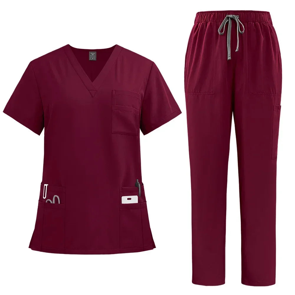 Cralom Medical Nursing Uniforms Set for Beauticians and Pet Clinic Staff