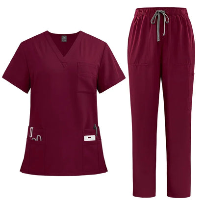 Cralom Medical Nursing Uniforms Set for Beauticians and Pet Clinic Staff
