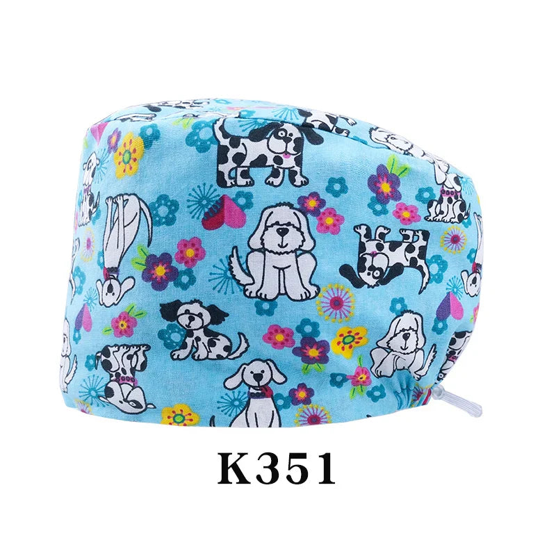 Cralom Shiba Inu Surgeon Scrub Cap - Unisex Surgical Hat in Cute Design