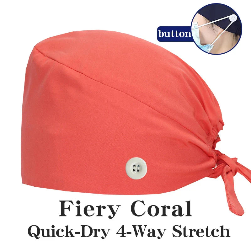 Cralom Summer Medical Caps for Beauty Salon, Spa & Clinic - Soft Surgical Hats
