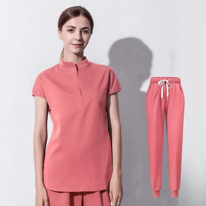 Cralom Women's Short Sleeve Scrub Set - Professional Medical Attire