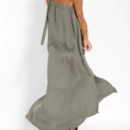 Cralom Women's Asymmetric Split Sleeveless Dress - Summer 2024