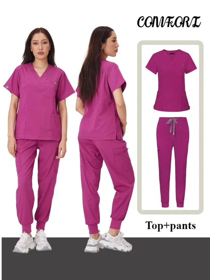 Cralom Scrub Suit Set - Hospital Nurse Workwear Uniform