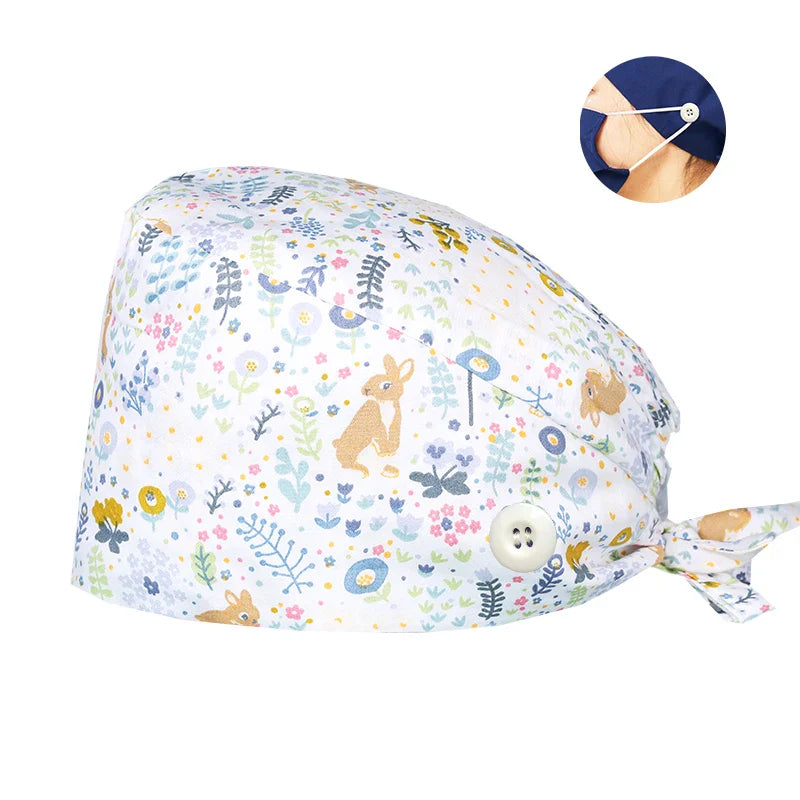 Cralom Surgical Scrub Cap for Medical Nurse Work Hat