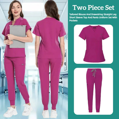 Cralom Nursing Scrub Top - Unisex Solid Color Uniform