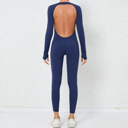 Cralom Backless Yoga Jumpsuit: Sexy One-Piece Butt-Lifting Bodysuit for Women