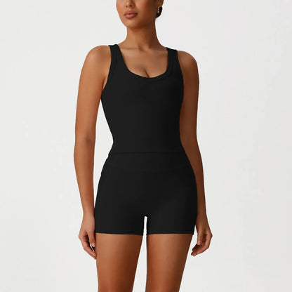 Cralom Yoga Set: Naked Sensation Vest & Sculpting Leggings for Fitness