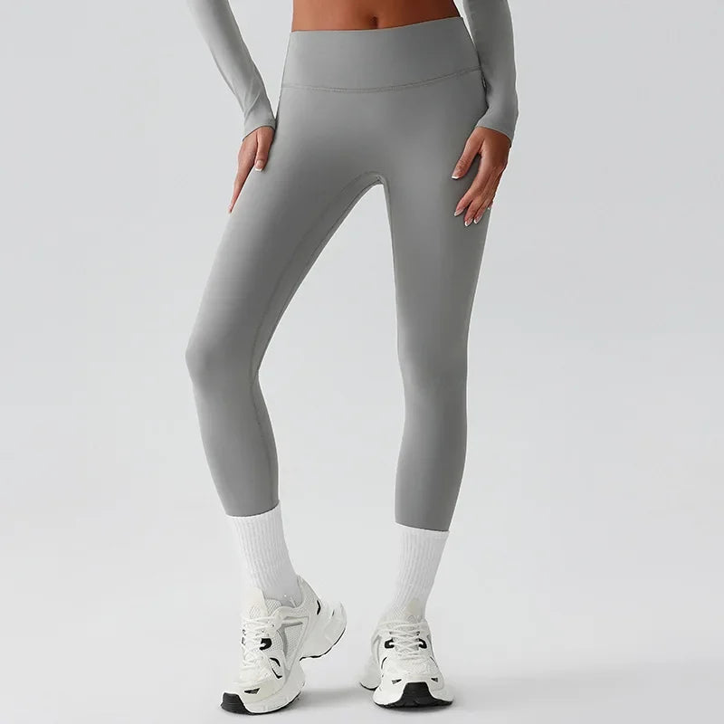 Cralom Seamless High Waist Yoga Pants for Running Outdoor Workout
