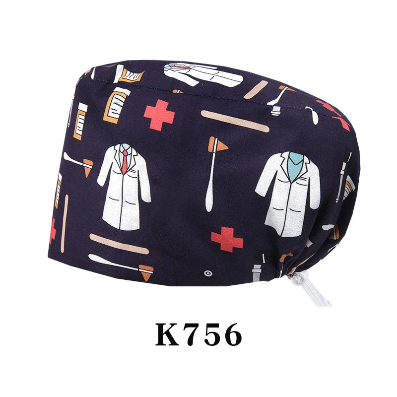 Cralom Shiba Inu Surgeon Scrub Cap - Unisex Surgical Hat in Cute Design