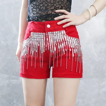 Cralom High Waist Hottie Denim Shorts Straight Jeans for Women - Y2K Fashion
