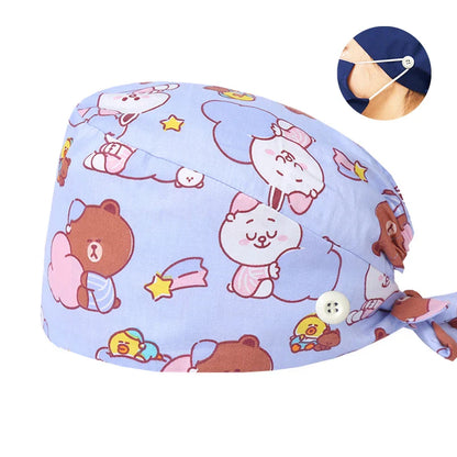 Cralom Cotton Surgical Hat for Nurses