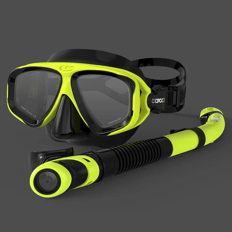 Cralom 2024 Diving Mask Set for Adults - Anti-Fog Goggles, Snorkel Tube