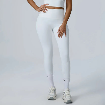 Cralom High Waist Yoga Leggings with Pocket for Women's Fitness Running Hip Lift