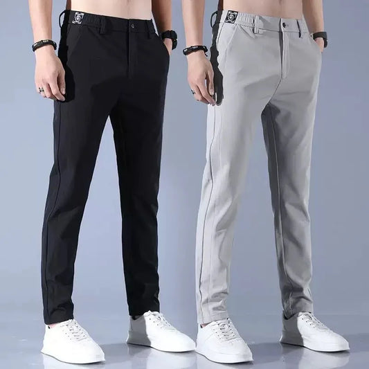 Cralom Men's Korean Style Elastic Sports Pants