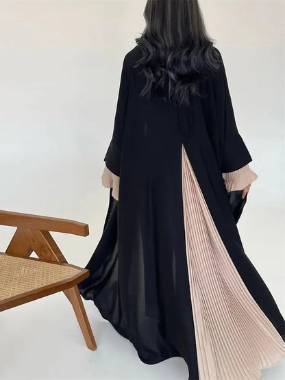 Ramadan Eid Mubarak Black Muslim Modest Kimono Abaya Dubai Luxury Women Abaya by Cralom