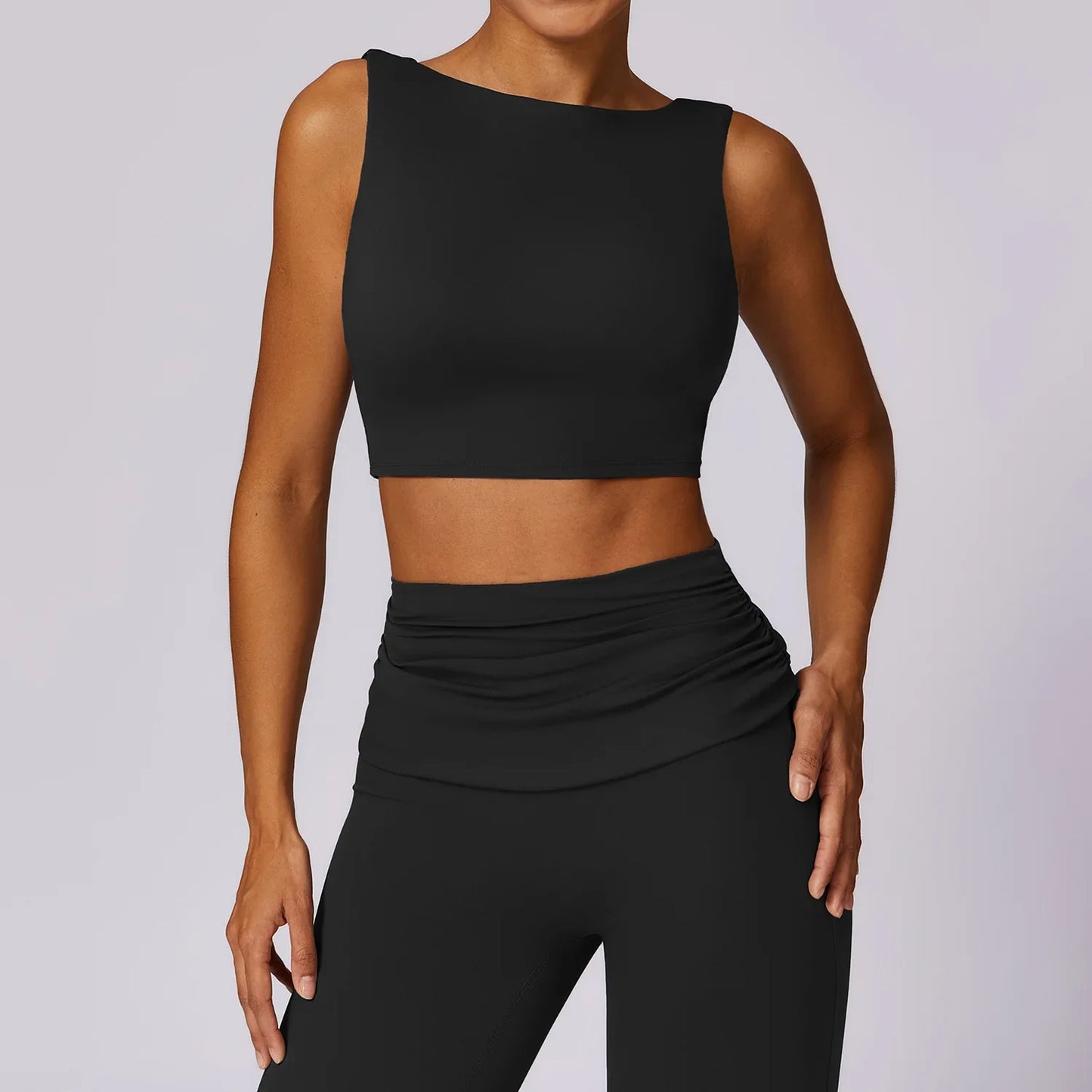 Cralom High Support Sports Bra Vest for Women - Impact Workout Yoga Tank Top