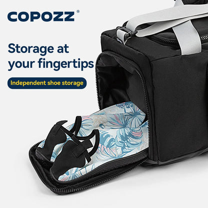 Cralom 30L Gym Bag with Shoes Compartment Waterproof Unisex Handbag Crossbody