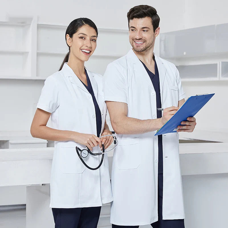 Cralom Silky Pharmacy Essentials Robe Midriff Coat Uniforms