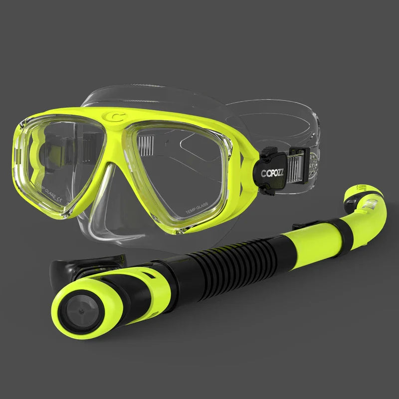 Cralom 2024 Diving Mask Set for Adults - Anti-Fog Goggles, Snorkel Tube