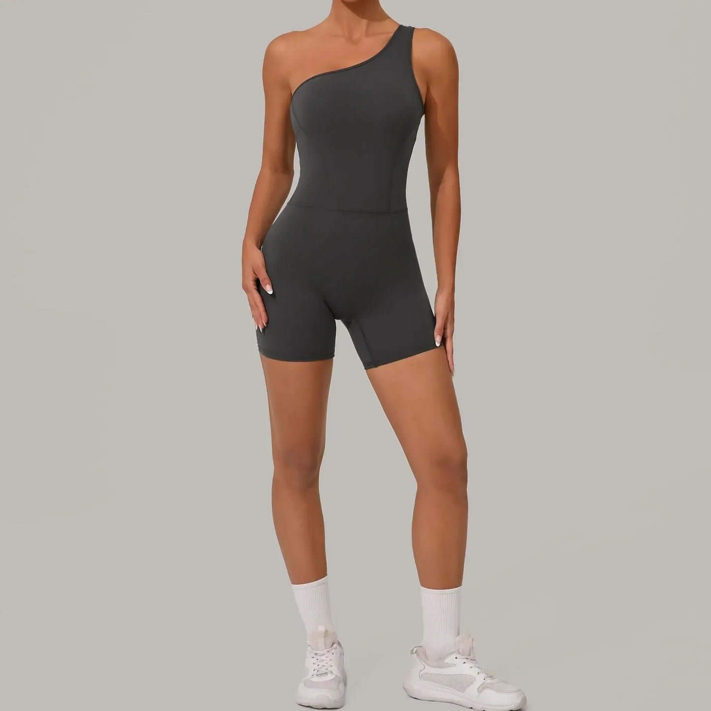 Cralom Seamless Yoga Jumpsuit: Butt Lifting Nude Feel Bodysuit for Fitness Gym