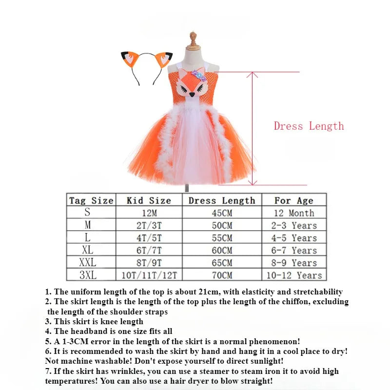 Cralom Kids Fox Princess Halloween Costume