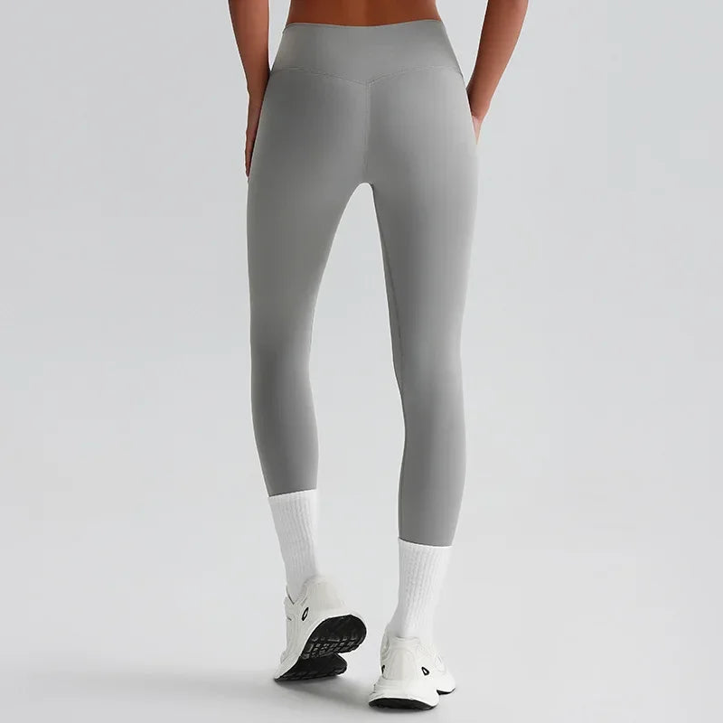 Cralom Seamless High Waist Yoga Pants for Running Outdoor Workout