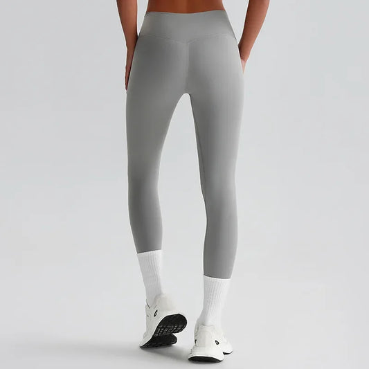 Cralom Seamless High Waist Yoga Pants for Running Outdoor Workout