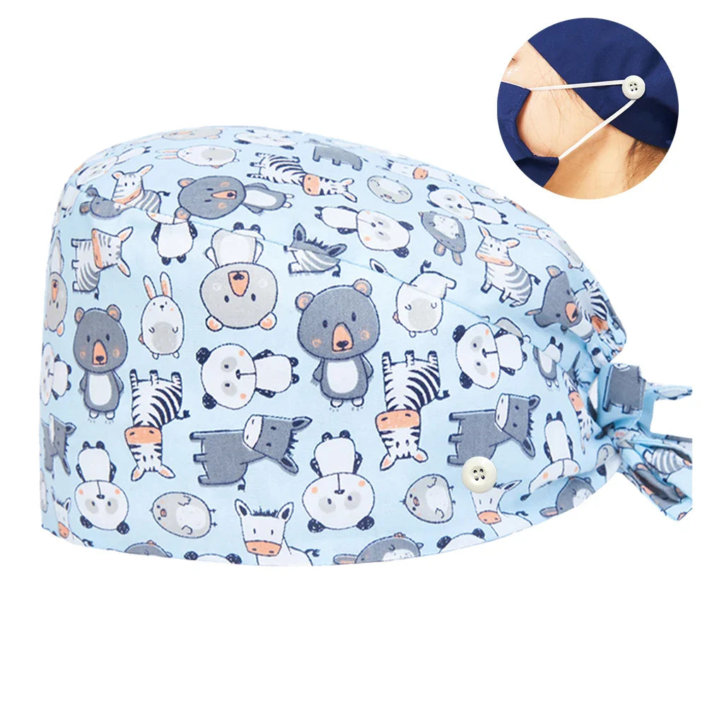 Cralom Surgical Scrub Cap for Medical Nurse Work Hat
