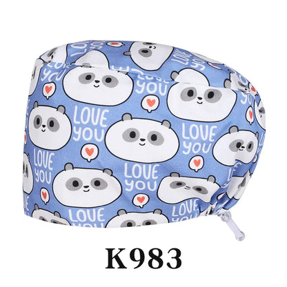 Cralom Cotton Scrub Cap - Unisex Surgical Hat for Healthcare Pros