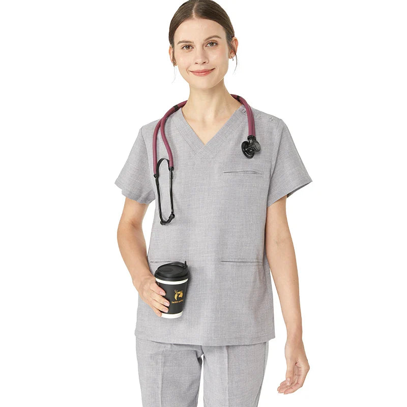 Cralom Stretch Nursing Scrubs - Comfortable Pediatric Nurse Uniforms
