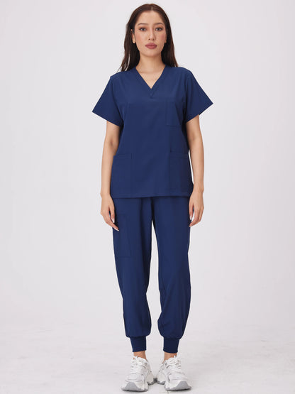 Cralom Anti-Wrinkle Nurse Scrubs Set with Pockets