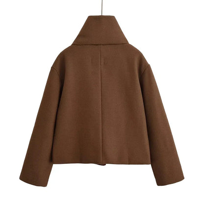 Cralom V Neck Minimalist Casual Jacket for Women
