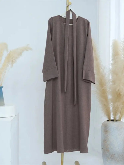 Cralom Ramadan Eid Abaya Dubai Modest Dress Muslim Prayer Kaftan Robe